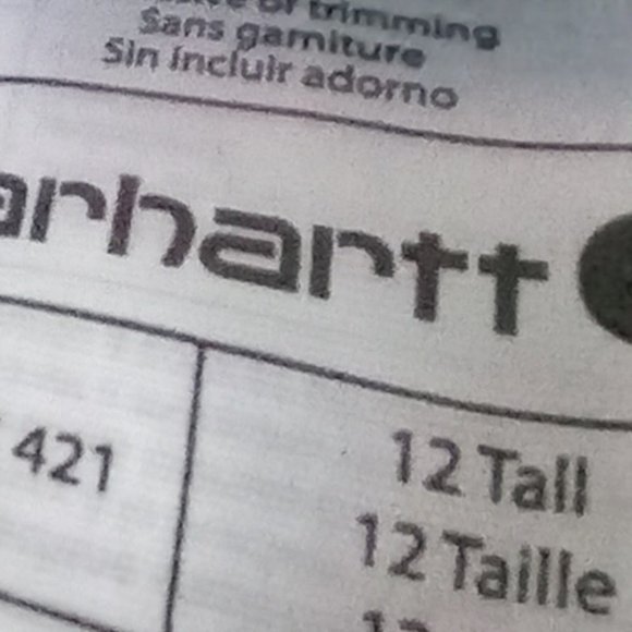 Size 12 Tall Carhartt Relaxed Fit Double Knee CarpenterJeans (T-357) - Picture 8 of 8